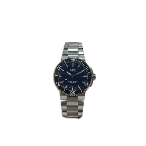 ORIS Aquis Date Blue Steel Bracelet Watch 01 733 7653 4135