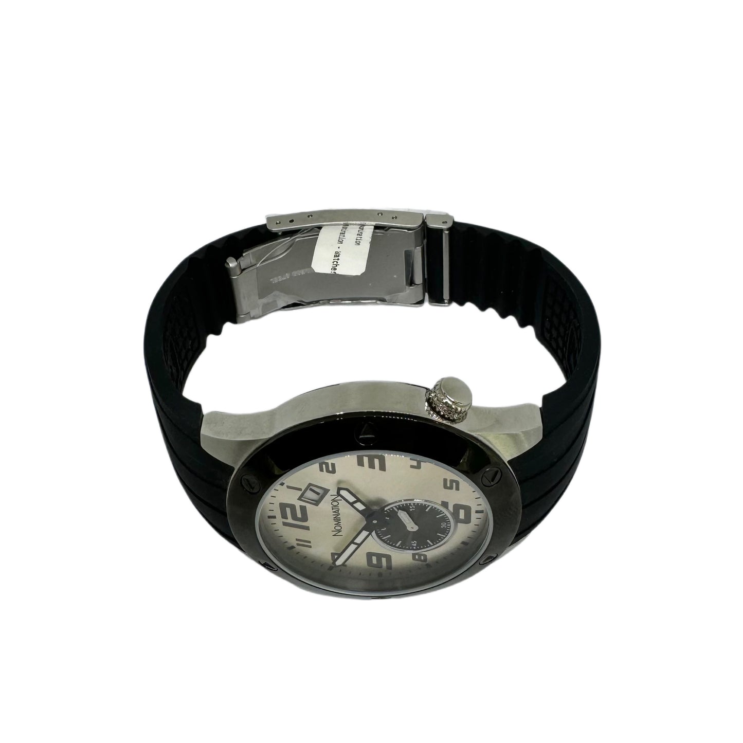 Nomination Watch on Black Silicone 077000/017 (NEW)