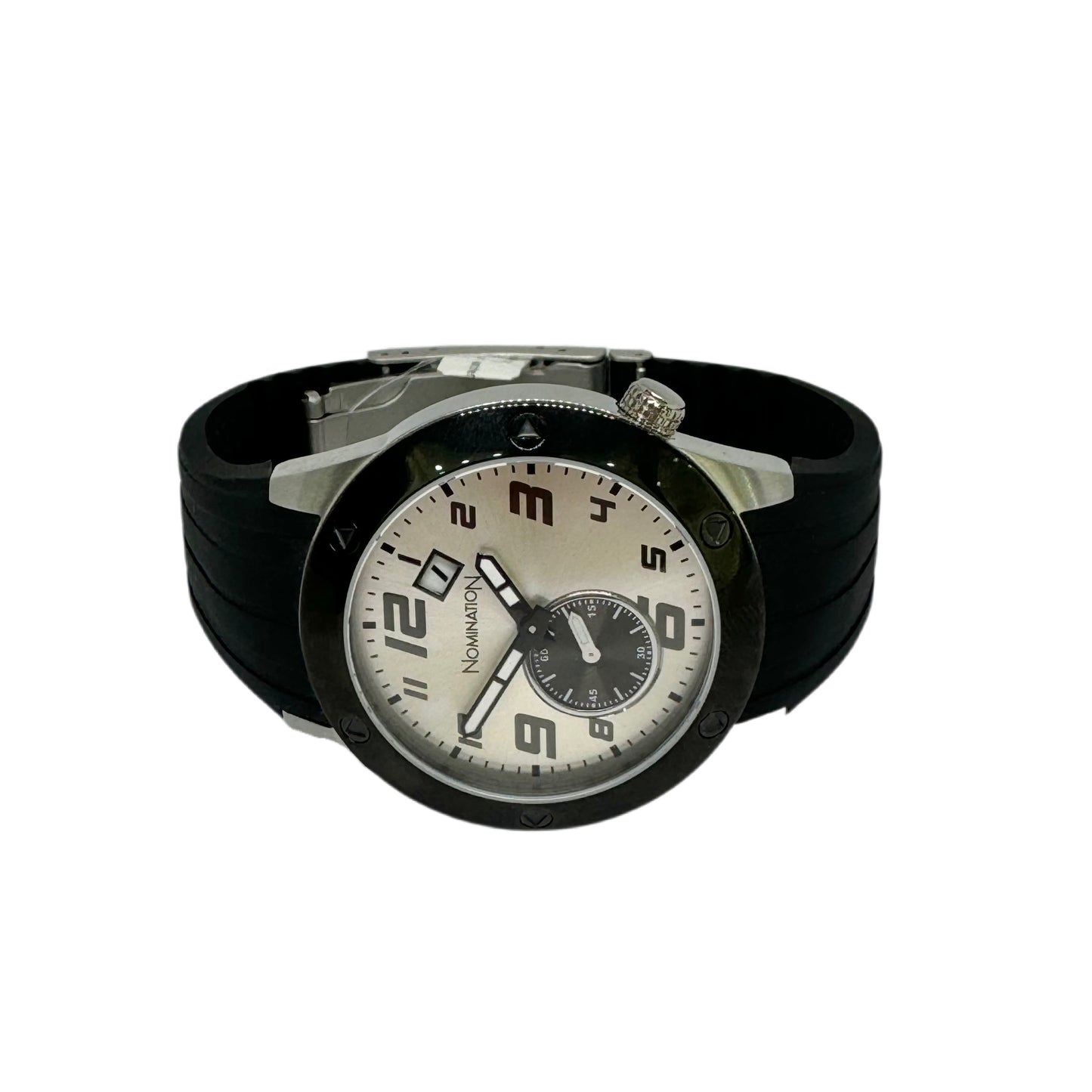 Nomination Watch on Black Silicone 077000/017 (NEW)