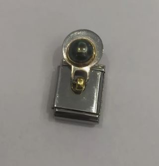 Nomination Big 18K Gold White/Black Pearl Set Dangle Pendant Charm 033502/13