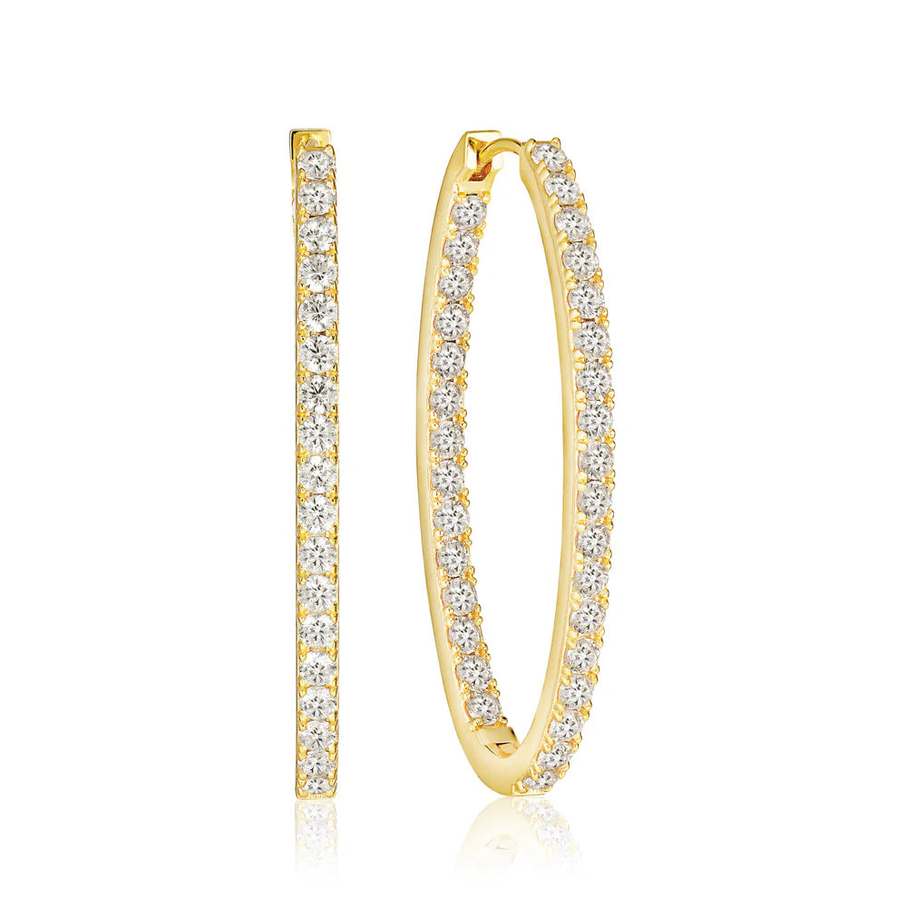 SIF JAKOBS Ellisse Earrings - YG/WG - White or Multi-Coloured CZ