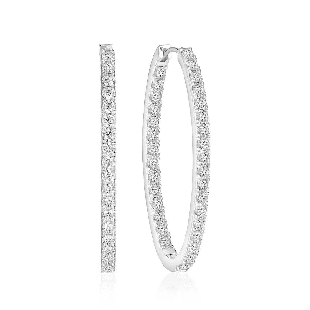 SIF JAKOBS Ellisse Earrings - YG/WG - White or Multi-Coloured CZ