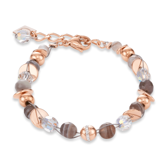Coeur De Lion Stainless Steel & Natural colours Bracelet 4993/30-1012