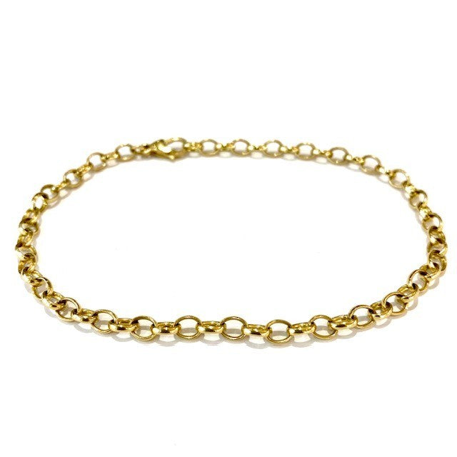 9ct gold oval belcher bracelet 5.1grms