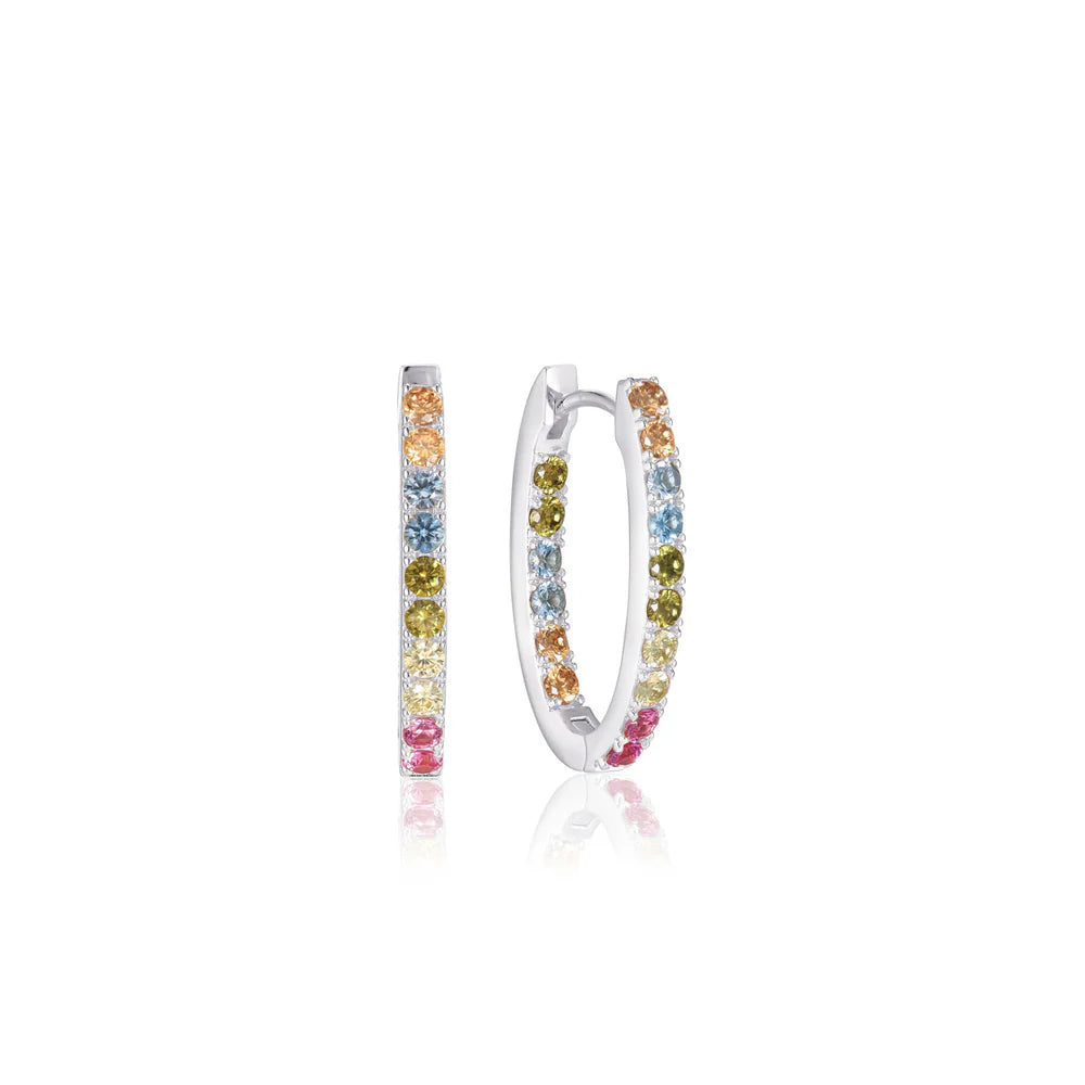 SIF JAKOBS Ellisse Earrings - YG/WG - White or Multi-Coloured CZ