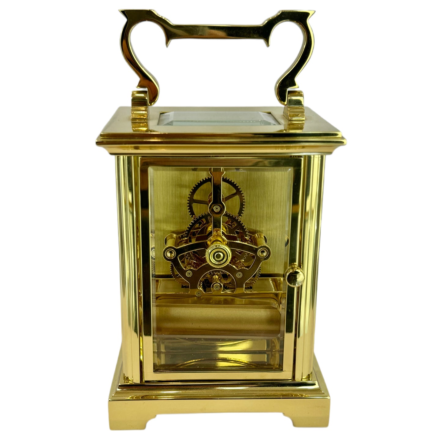 Woodford Brass Skeletal Quartz Carriage Clock 1430