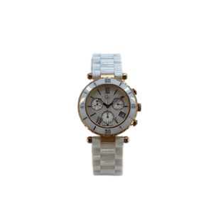 GC Ladies Rose gold White Ceramic Diver Chic Chronograph Watch ref I47504M1
