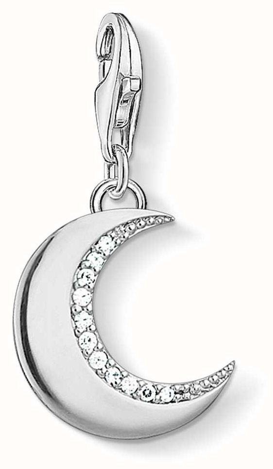 Thomas Sabo Sterling Silver CZ Moon charm