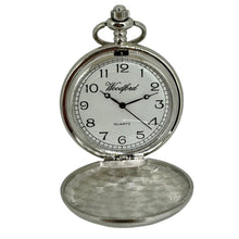 Load image into Gallery viewer, 1901Q/SS Happy Birthday Pewter chrome plated Pocket watch
