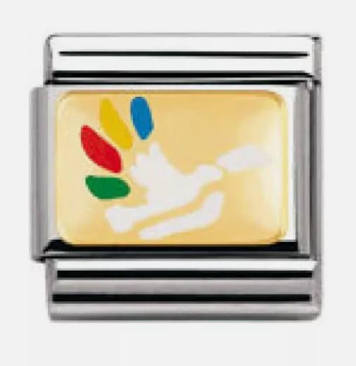 Nomination Classic 18K Gold and Enamel Peace Dove Charm 030270/20