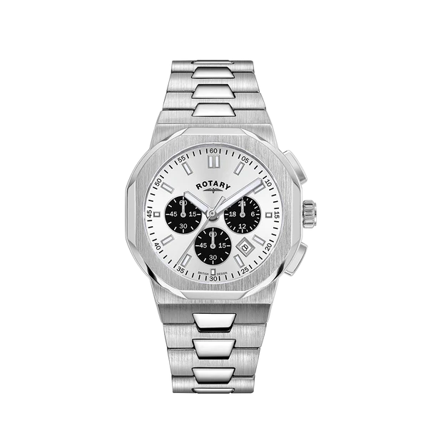Rotary Regent Chronograph Stainless Steel Bracelet Watch