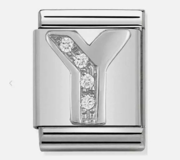 Nomination Big Silvershine Letter Initial CZ Set Charm 332301