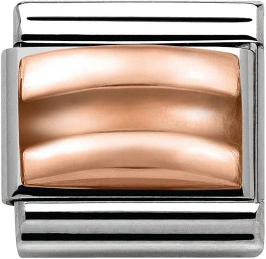 Nomination Classic 9ct Rose Gold Arched Groove Charm 430102/06