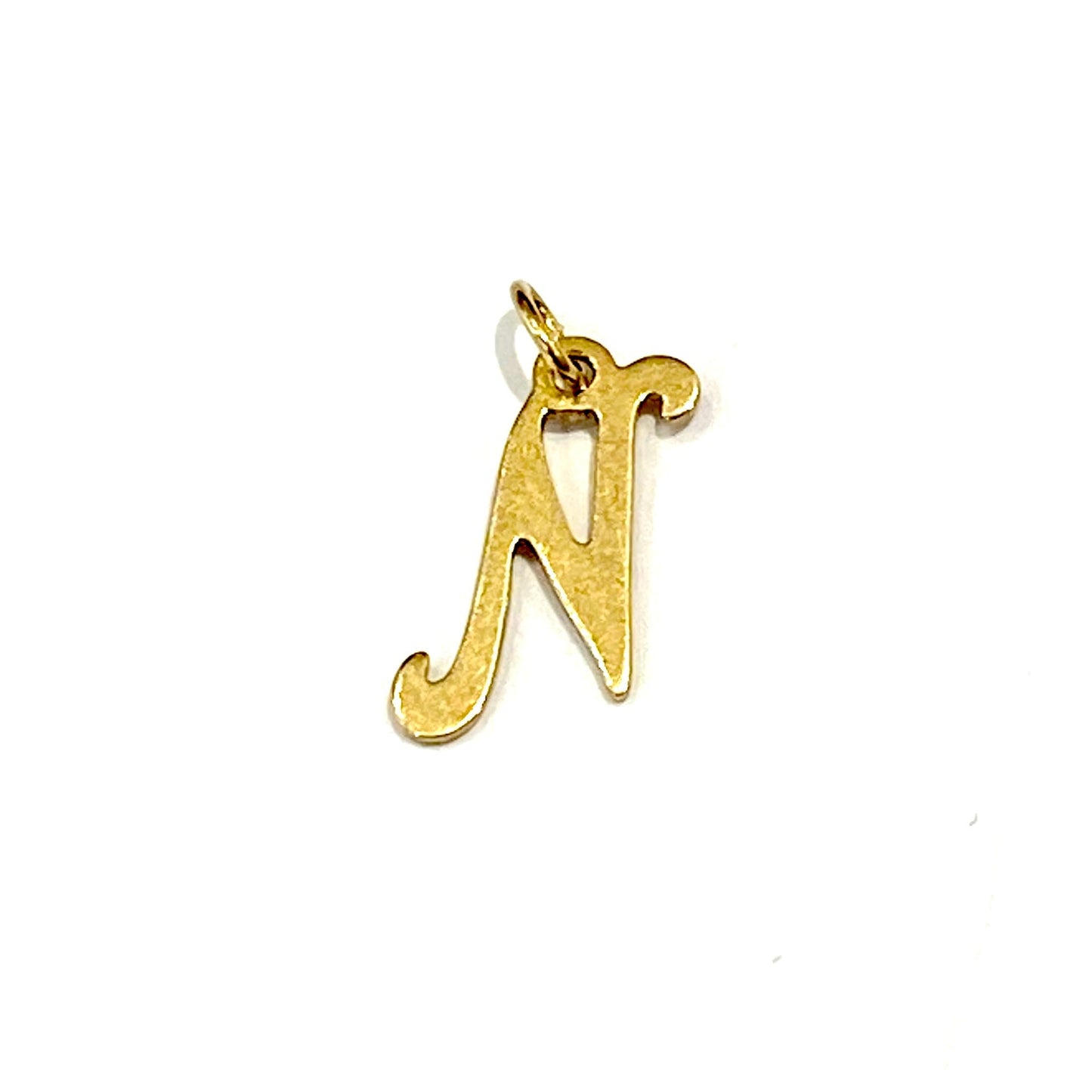 9ct Yellow Gold N Initial Charm Pre Loved