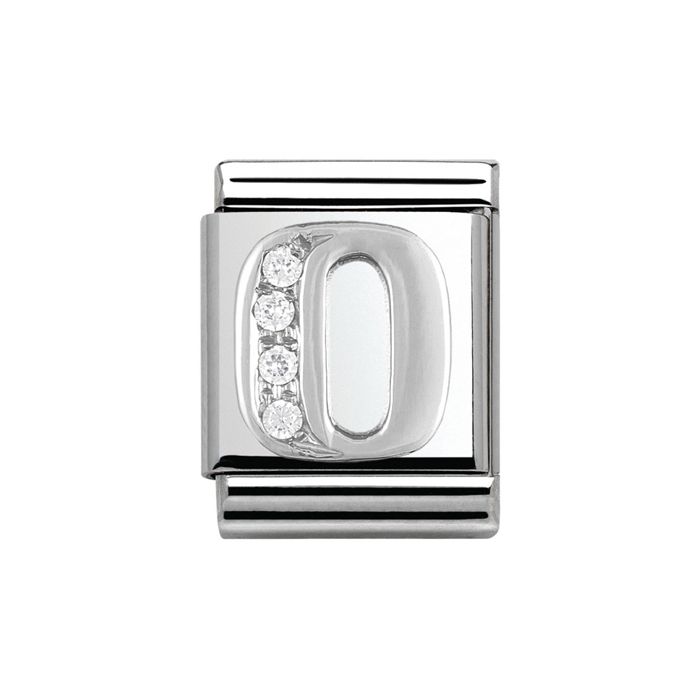 Nomination Big Silvershine Letter Initial CZ Set Charm 332301