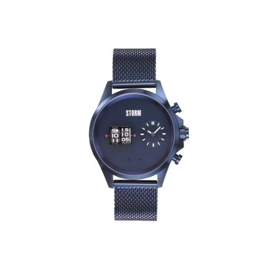 Storm Kombitron IP-Blue Mesh Bracelet Watch