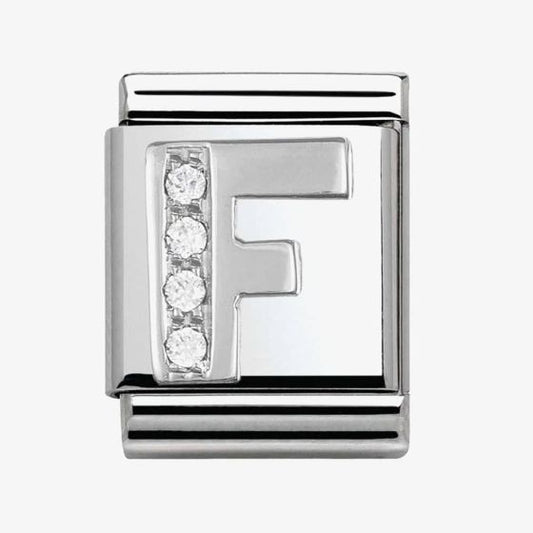 Nomination Big Silvershine Letter Initial CZ Set Charm 332301