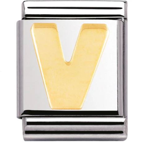 Nomination Big 18K Gold Letter Initial Charm 032101
