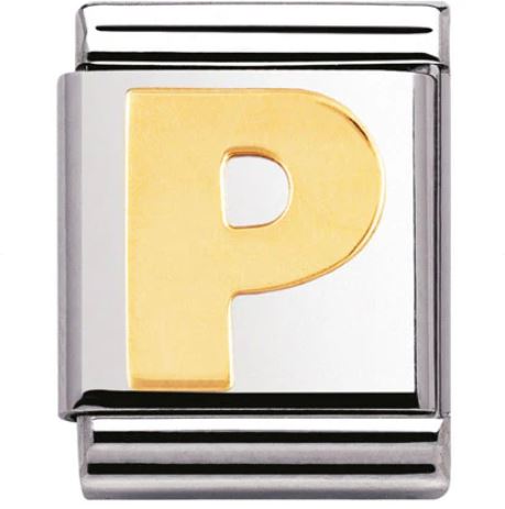Nomination Big 18K Gold Letter Initial Charm 032101