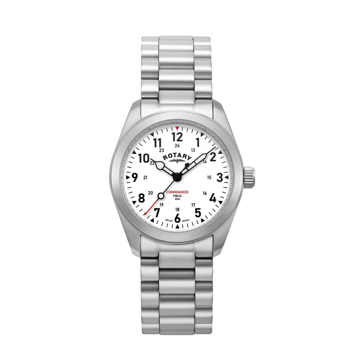 Rotary Stainless Steel RW 1895 Commando Field Bracelet Watch GB05535/18
