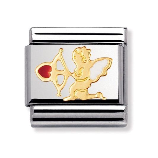Nomination Classic 18K Gold and Enamel Love Cupid Charm 030207/30