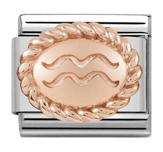 Nomination Classic 9ct Rose Gold Zodiac Sign Charm 430109
