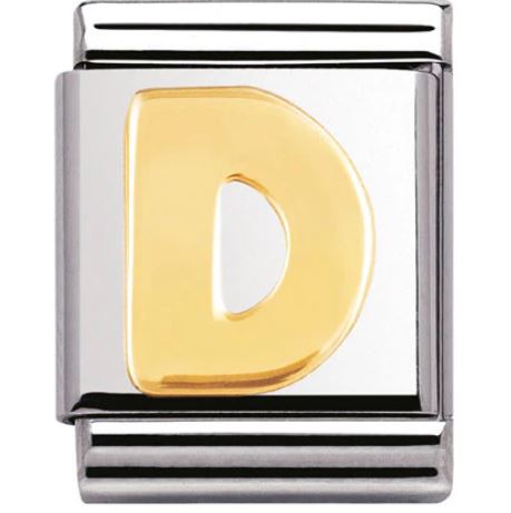 Nomination Big 18K Gold Letter Initial Charm 032101