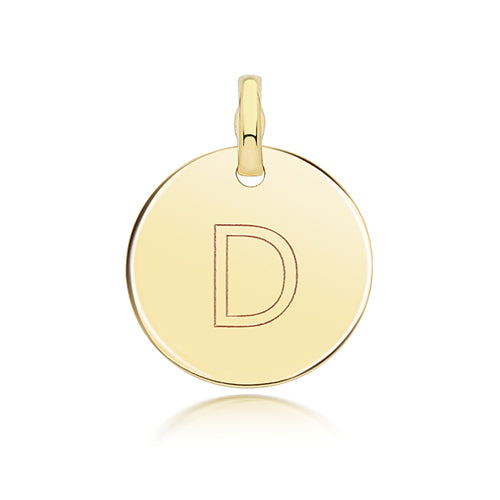 9ct Yellow Gold Initial Pendant