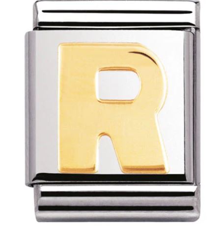 Nomination Big 18K Gold Letter Initial Charm 032101
