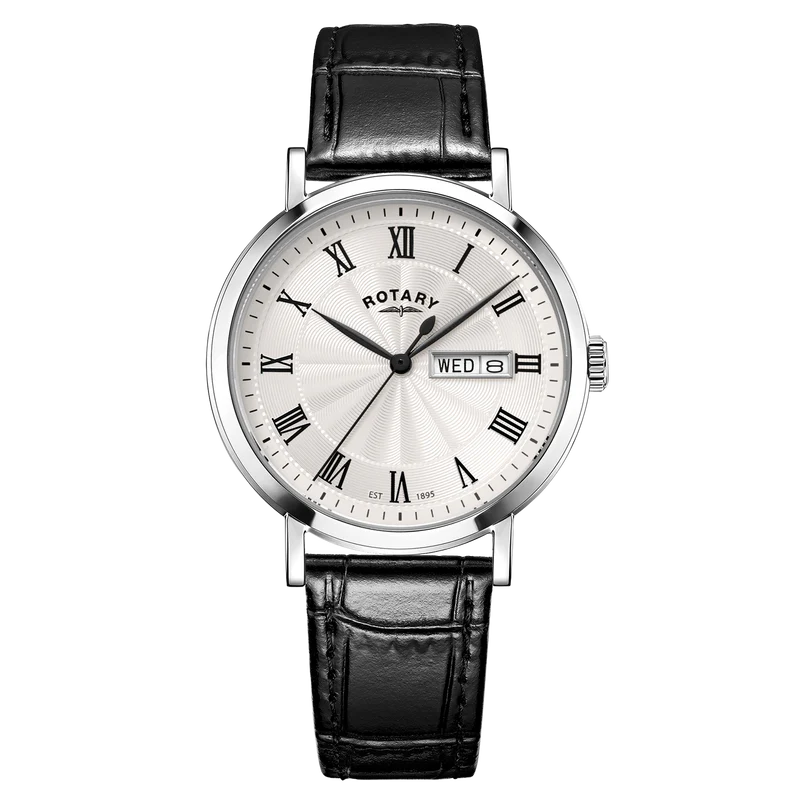 Rotary Heritage Stainless Steel Watch on Leather Strap