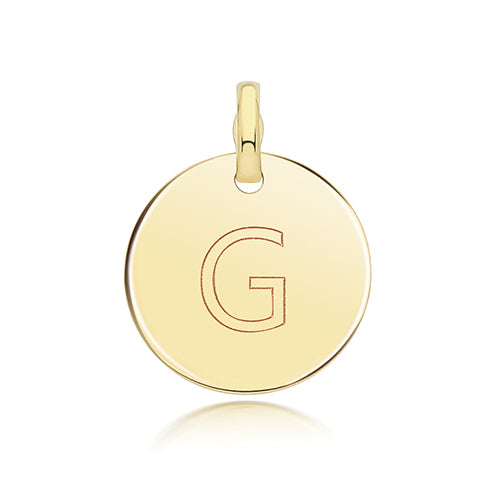 9ct Yellow Gold Initial Pendant