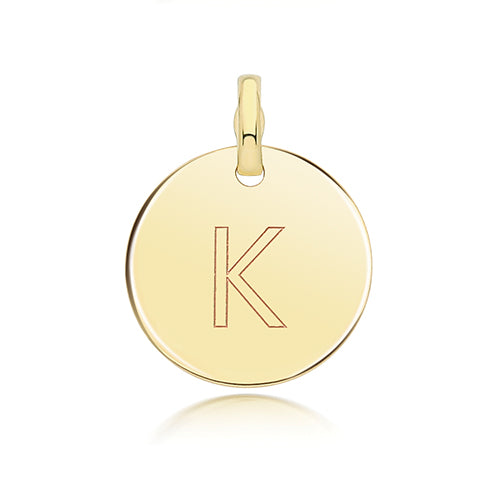 9ct Yellow Gold Initial Pendant