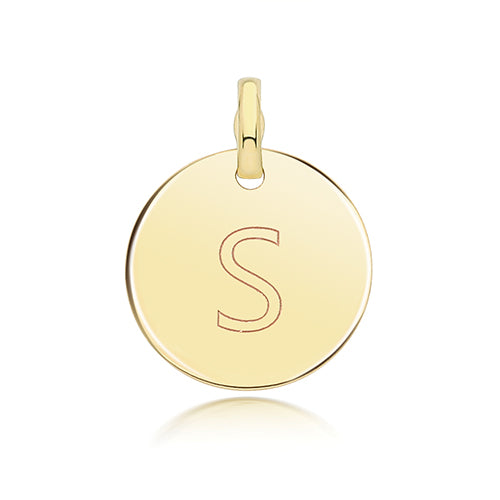 9ct Yellow Gold Initial Pendant