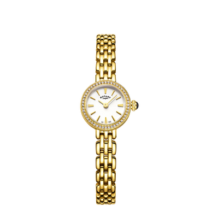 LB05153/02/D Rotary Ladies Diamond set Gold plated Cocktail bracelet watch £169