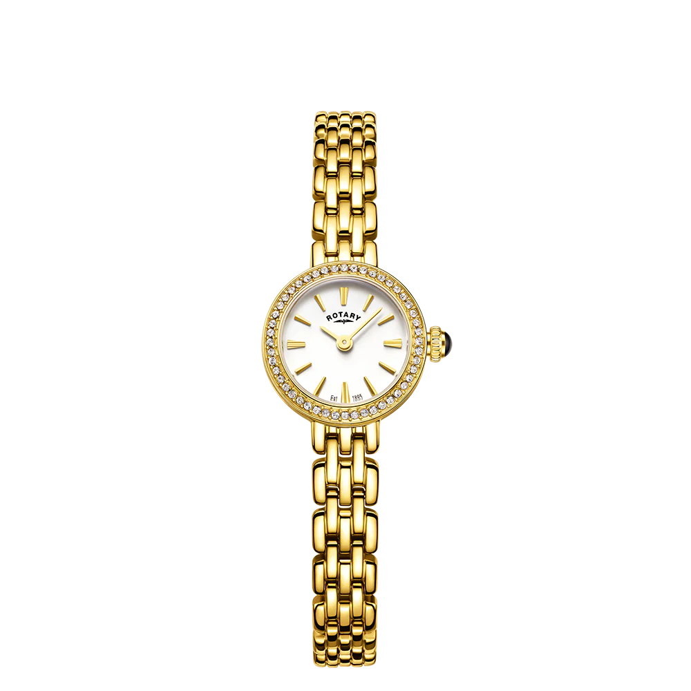 LB05153/02/D Rotary Ladies Diamond set Gold plated Cocktail bracelet watch £169