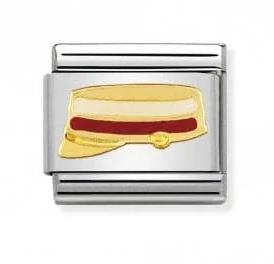 Nomination Classic 18K Gold and Enamel Danish Hat Charm 030208/12