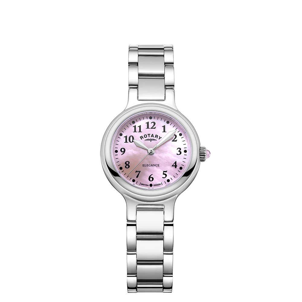 LB05135/07 Ladies Rotary Traditional Elegance Pink MOP dial Stainless Steel bracelet watch
