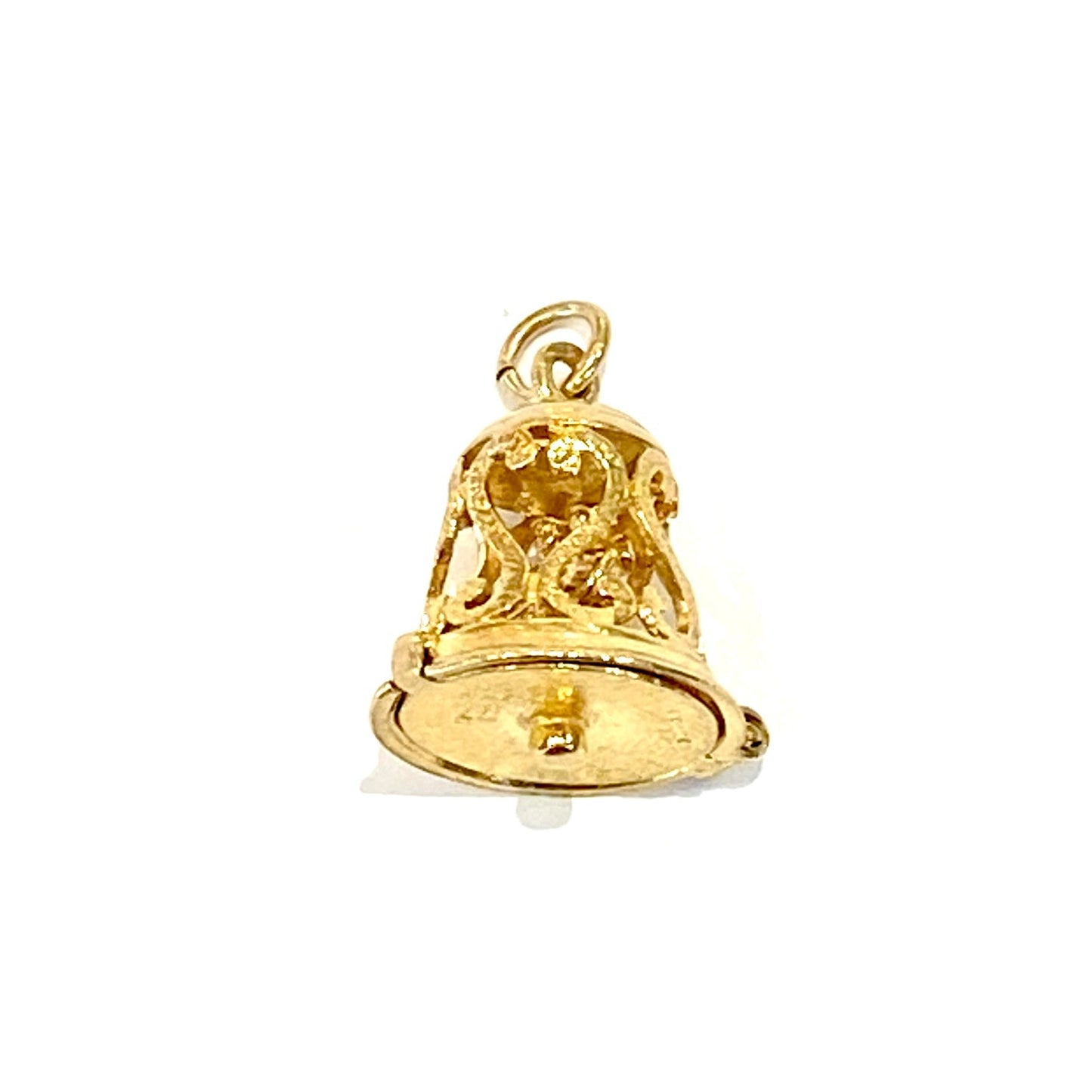 9ct Yellow Gold Bell Charm Pendant Pre Loved