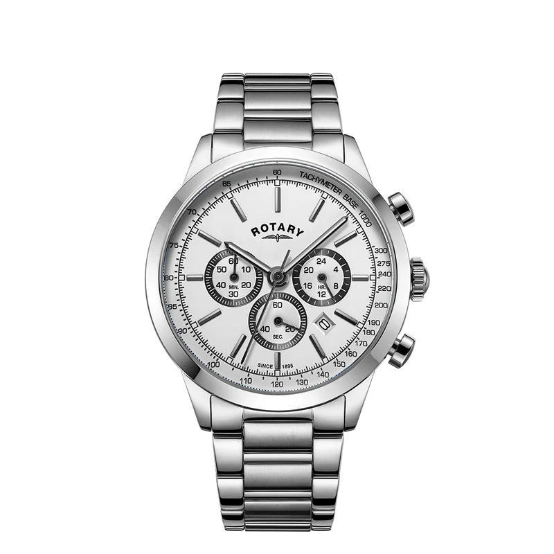 Rotary Cambridge Stainless Steel Chronograph Bracelet Watch