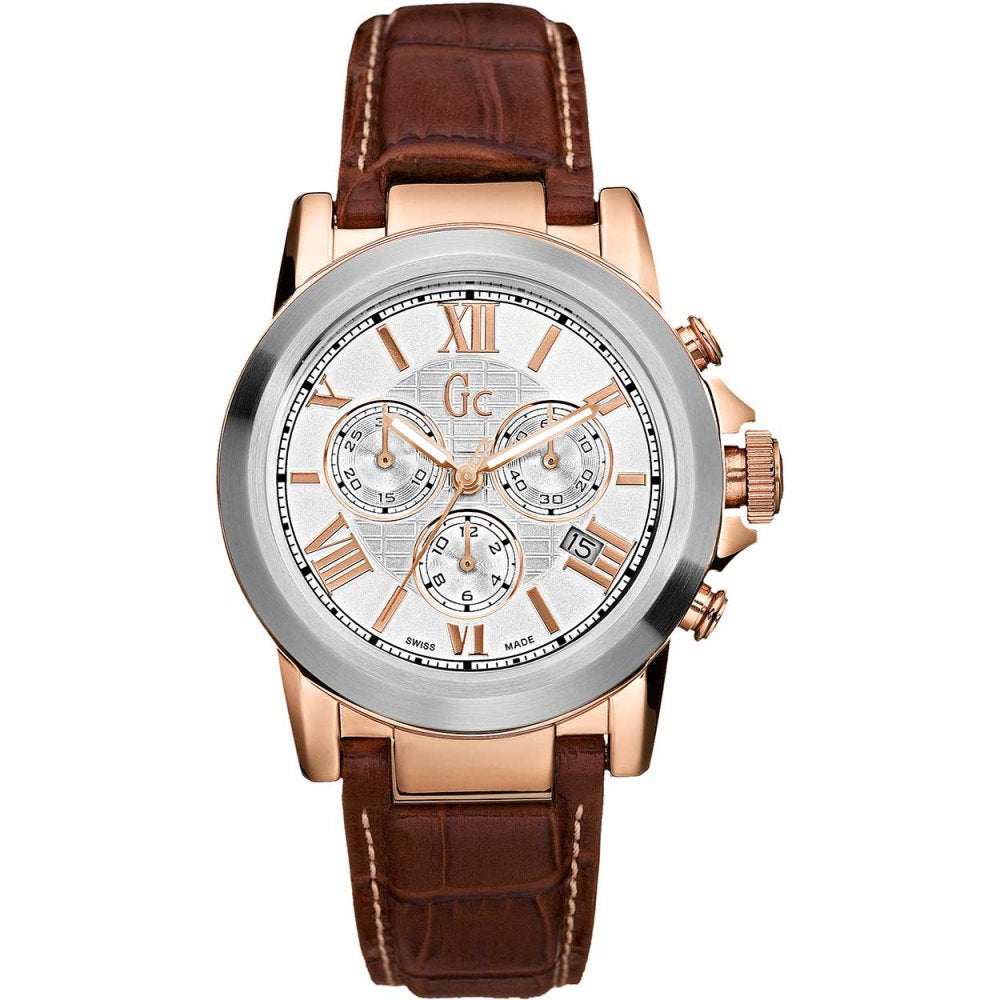 GC Gents Chronograph watch on Brown Leather strap ref I41501G1