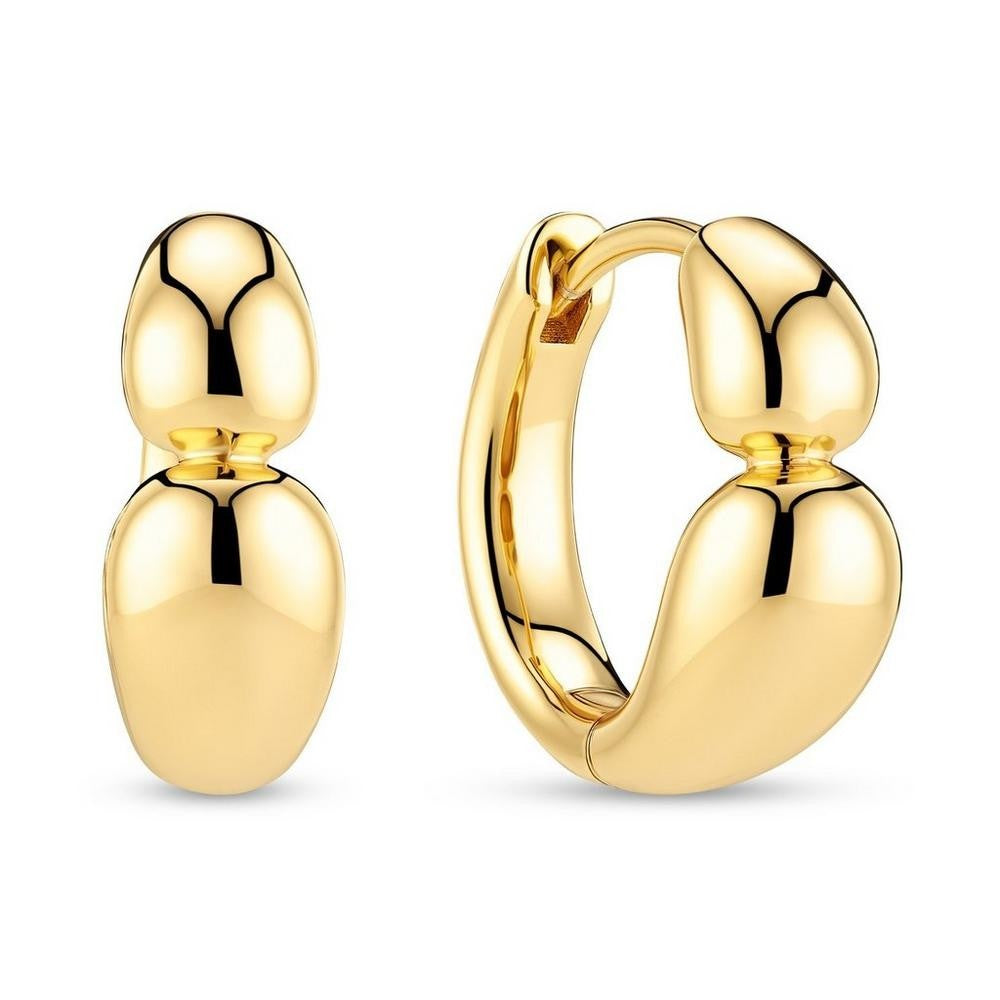 SJ-E2582-YG Goccia Gold Plated small hoop earrings