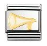 Nomination Classic 18K Gold and Enamel Sports Megaphone Charm 030210/09
