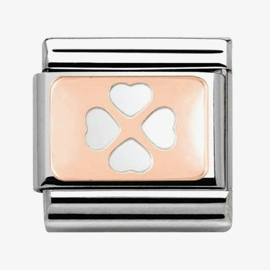 Nomination Classic 9ct Rose Gold (Cut Out) Four Leaf Clover Charm 430101/10
