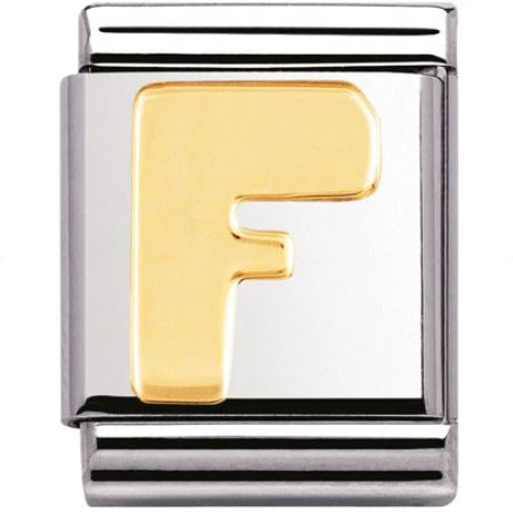 Nomination Big 18K Gold Letter Initial Charm 032101