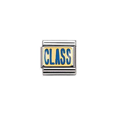 Nomination Classic 18K Gold and Enamel Messages Enamel Writing Class Charm 030229/05