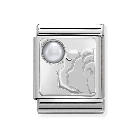 Nomination Big Silvershine Pearl Set Gemini Sign Charm 332501/03