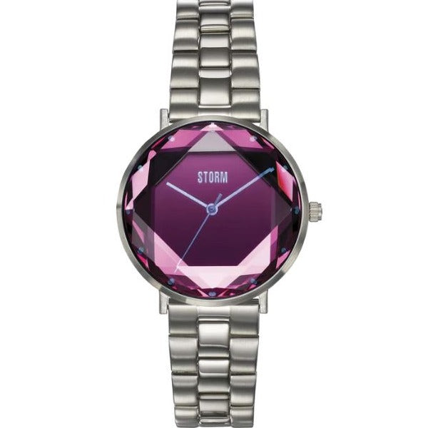 47504/LP STORM Elexi Lazer Purple Stainless Steel Bracelet Watch
