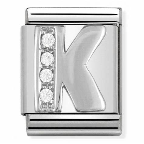 Nomination Big Silvershine Letter Initial CZ Set Charm 332301