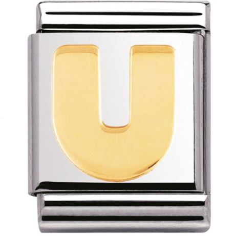 Nomination Big 18K Gold Letter Initial Charm 032101