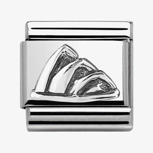 Nomination Classic Silvershine Oxidised Sydney Opera House Charm 330105/24